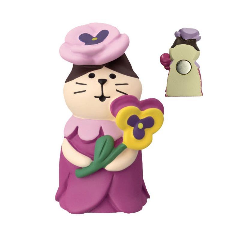 Japanese cat refrigerator sticker, grocery zakka cute bread coffee shop decoration gift miniature resin ornament