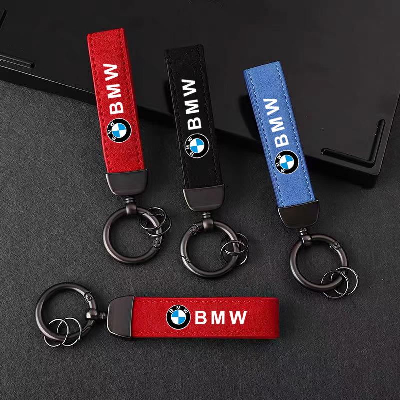 Car Styling Emblem Alloy Keyring Suede Leather Keychain For BMW M E46 E90 E60 F30 G20 X1 X2 X3 X4 X5 X6 X7 i3 i4 i5 i7 M2 M4 jbvr38