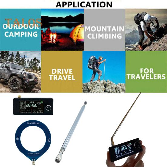 0,5-108 МГц Портативний міні-радіоперезаряджуваний кишеньковий розмір 1,9-дюймовий IPS-екран, усі діапазони радіоприймач КВ/ПД/СВ/УКХ радіо