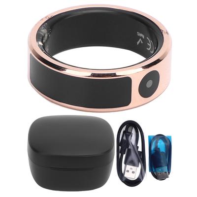 Rose Gold Smart Ring Touchscreen Multiple Motion Modes Sleep Ring with Colorful Display Screen for