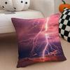 Lightning Cushion Cover Linen Pillow Case Soft Breathable Protective Couch Room Decoration