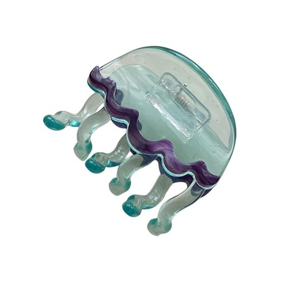 Octopus Ryba Tvar Hair Claw Ženy Kyselina octová Spona do vlasů Protiskluzová Velká spona Spona na zadní hlavu Spona do vlasů Spona do vlasů Příslušenství k hlavě