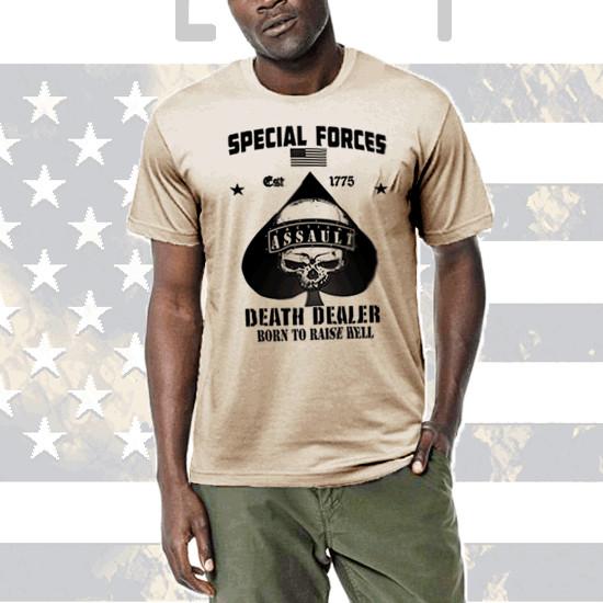 Военные Спецназ Воздушно-десантные Войска Парашютист Война в Ираке и Афганистане Ветеран Боевых Действий Унисекс Футболка S