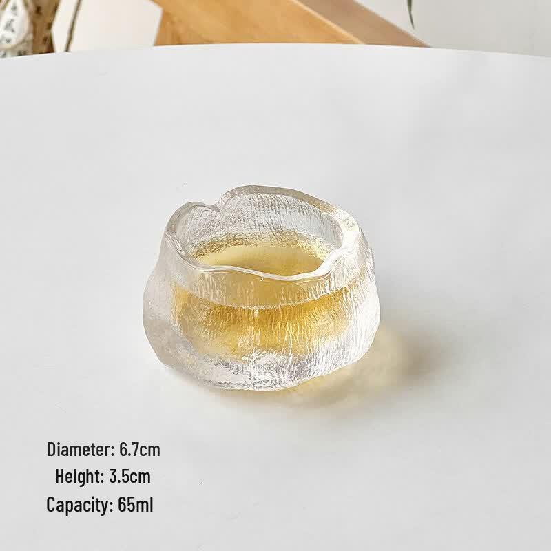 Qiwei Irregular Nordic Glacier Glass Dessert & Snack Plate
