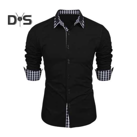 Pánská jarní košile Colorblock kostkovaný potisk Jednořadý Slim Fit Dlouhý rukáv Knoflíčky Knoflíky Streetwear Běžné Business Cardigan Košile Kabát