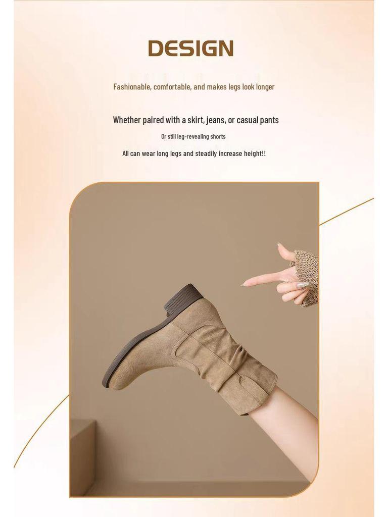 Women's 2025 Ankle & Mid-Calf Flat Martin Boots - Autumn/Winter Bestseller Snow Boots