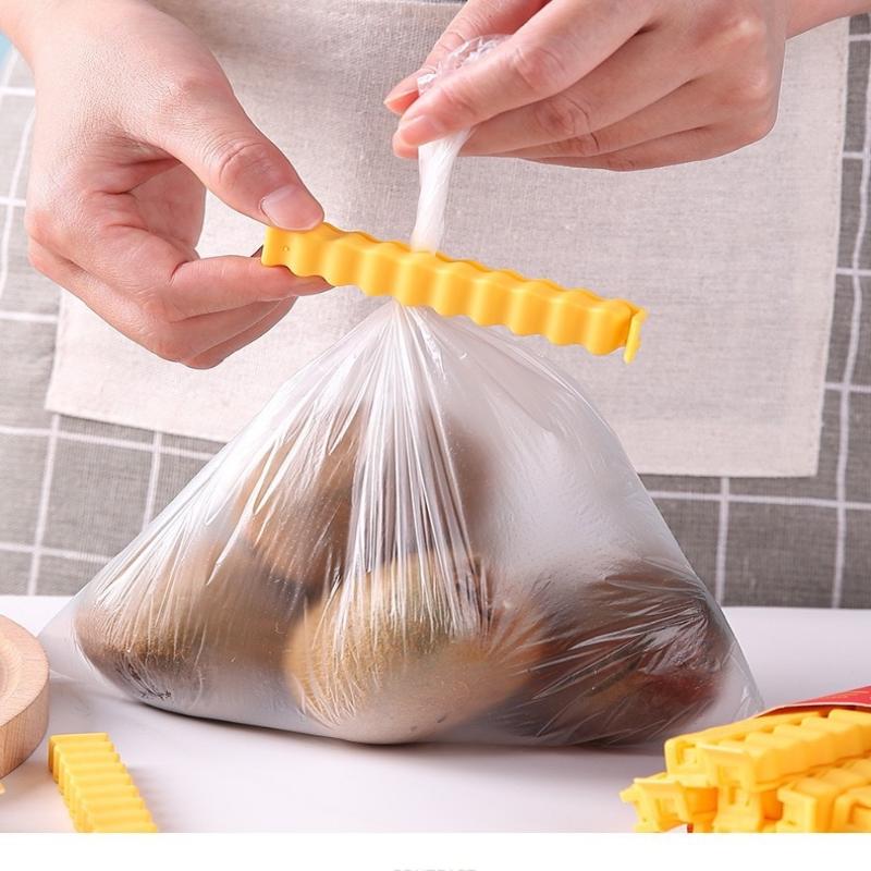 French Fry Style Sealing Clip 12 Magnetic Absorption Box Set Snack Bag Sealing Clip Food Seasoning Sealing Clip
