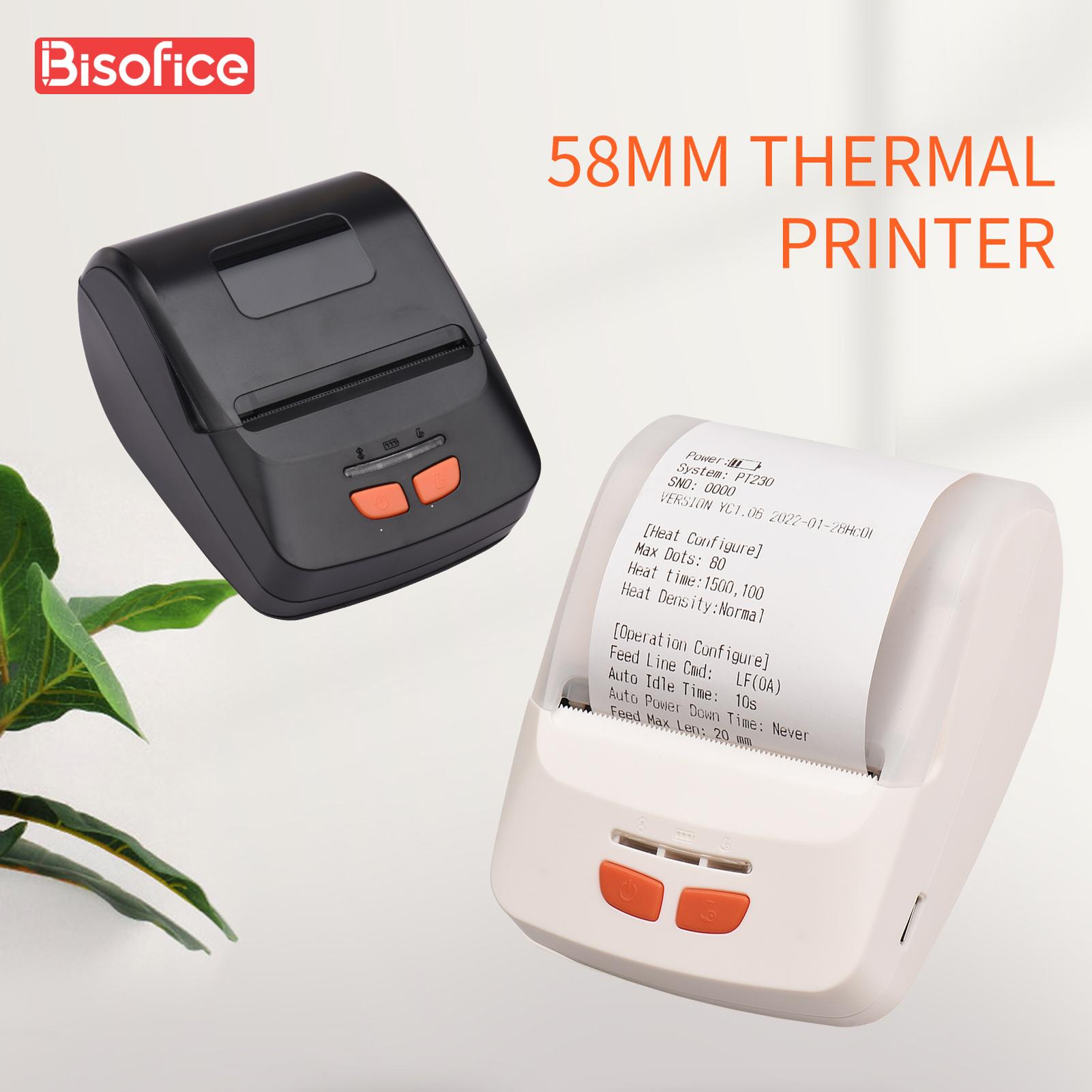 

Чековый принтер портативный мобильный термопринтер 58 мм Wirel BT Mini Bill Tiet Printing, совместимый с Android iOS Windows