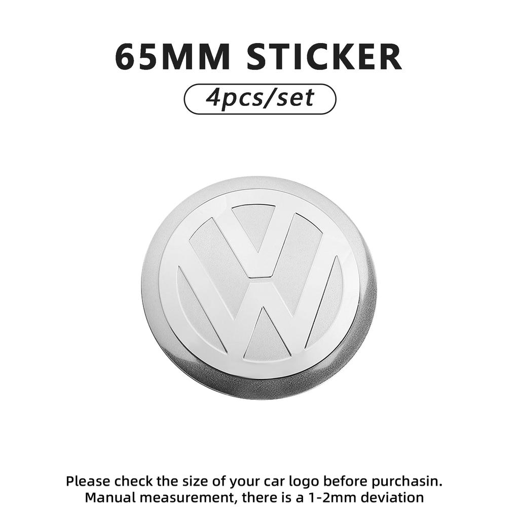 W1314PCS 56/60/65mm Car Wheel Center Hubcaps Sticker For Volkswagen GTI Polo Sharan Golf Scirocco Touran Touareg Jetta Tcross Tiguan
