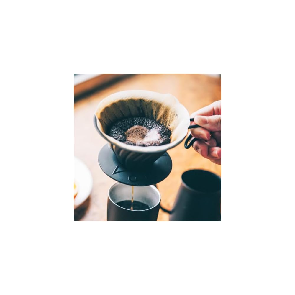 HARIO V60 Metal Coffee Dripper, 14-cup capacity, Matte Black, VDMR-02-MB