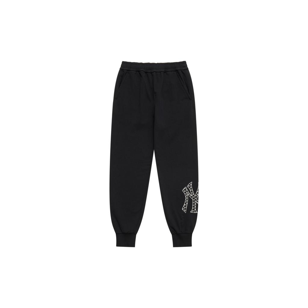 MLB Monogram Series New York Yankees Ss25 Solid Color Embroidered Letter Print Loose Casual Comfortable Sports Pants Unisex Pants 3APTM0151-50BKS