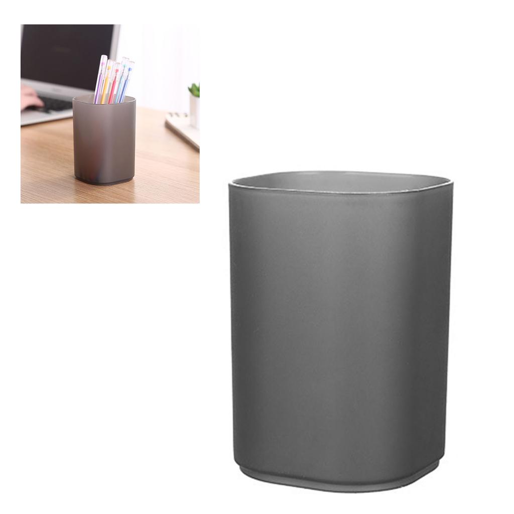 Pen Holder Transparent Frosted Finish Pencil Holder Space Saving Multifunctional Pen Holder Cup for Desktop School