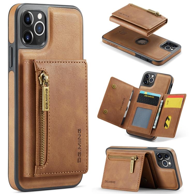 DG.MING M5 Series Zip RFID Multi Card Detachable Leather Phone Case