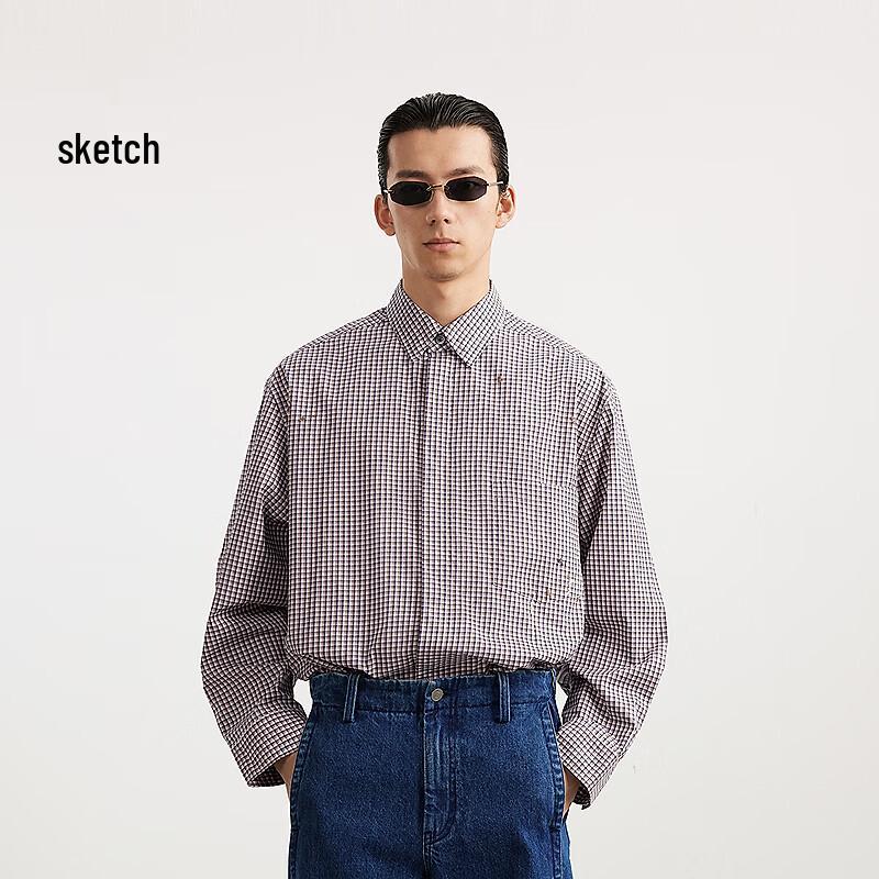 Croquis Men s H-Fit Loose Long Sleeve Shirt S