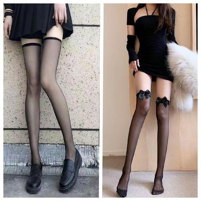 Frühlings Sexy Schwarze Overknee Hohe Schleife Oberschenkelstrümpfe - Celebrity-Stil Vielseitige Lange Socken A8