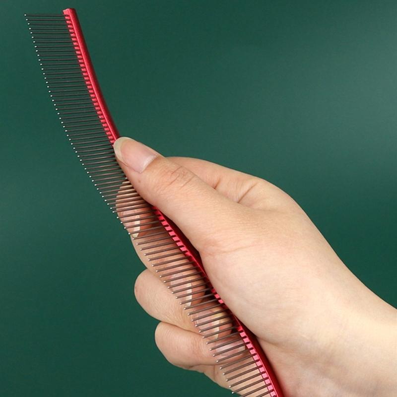 Pet Deshedding Comb for Dogs Cats Easy Use Stainless Steel Hair Comb for Pet Shedding Hair Curved Comb for Pet Grooming
