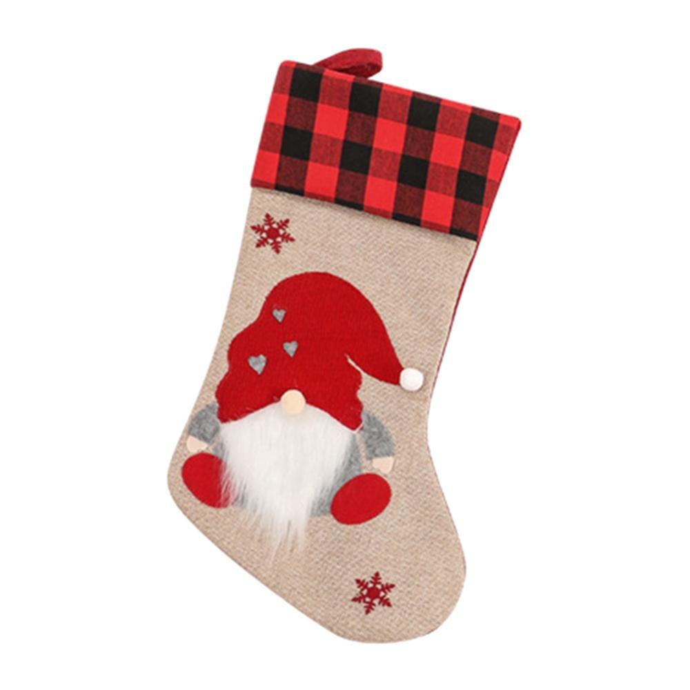 

Christmas Stockings with Santa Claus Gnome Decoration Xmas Stockings Gift Bag for Xmas Tree Family Christmas Ornaments