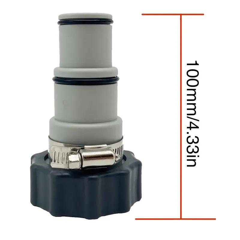 1.25" To 1.5" Type B Hose Adapter and 1.5” To 1.25” Hose Adapter Plunger Valve Connector for Intex Above Ground Pool(2 PCS)