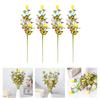 4Pcs Bendable Easter Eggs Butterfly Flower Stems Artificial Silk Flower for Vase Flower Arrangements Home Decoration