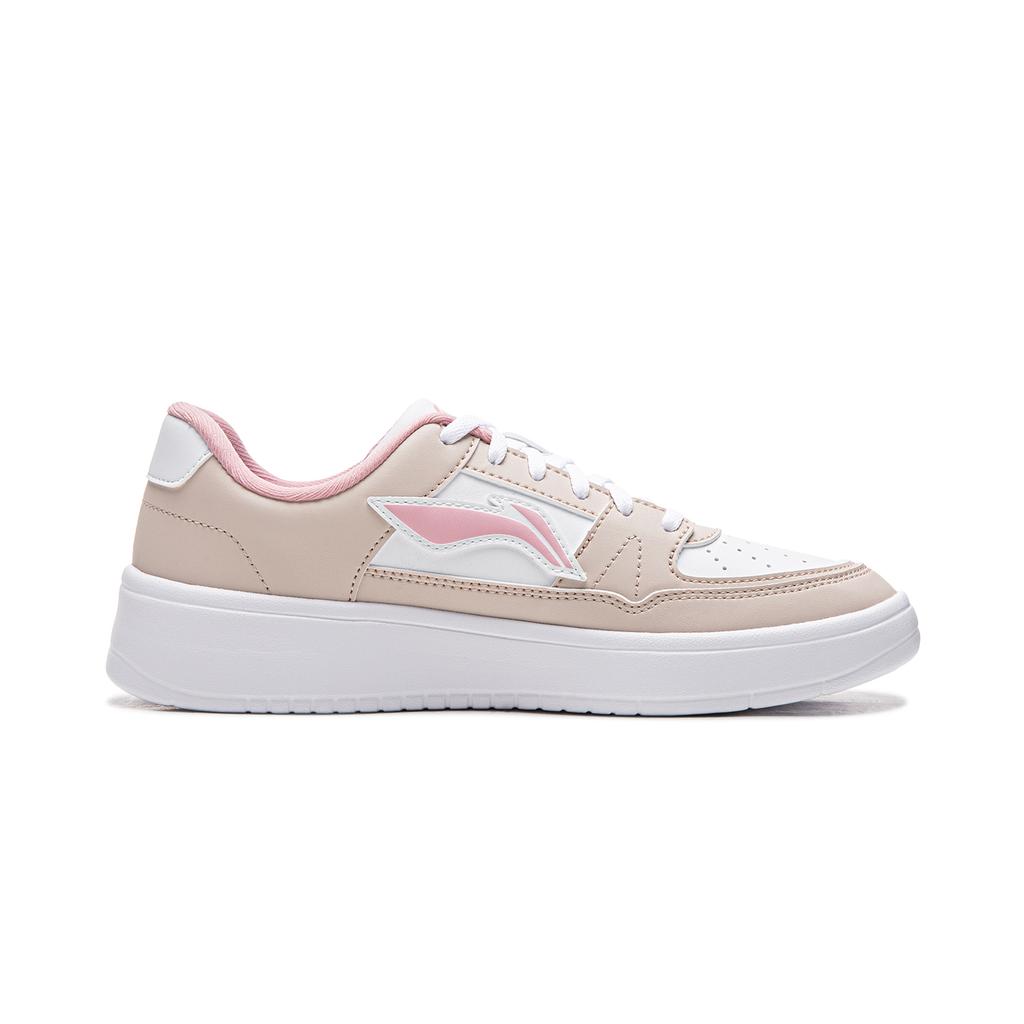 Li Ning January 1.0 Abrasion Resistant Breathable Low top Skateboard Shoes Women's Beige AGCV492-6