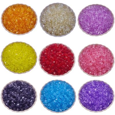 Faceted Acrylic Transparent For Jewelry Making 5-8mm Supplies DIY 20-200Pcs Bicone Loose Beads