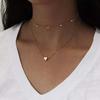 Fashion Stylish Multilayer Chain Pendant Necklace for Women and Girls Minimalist Heart Star Bohemian Crystal Choker Necklace