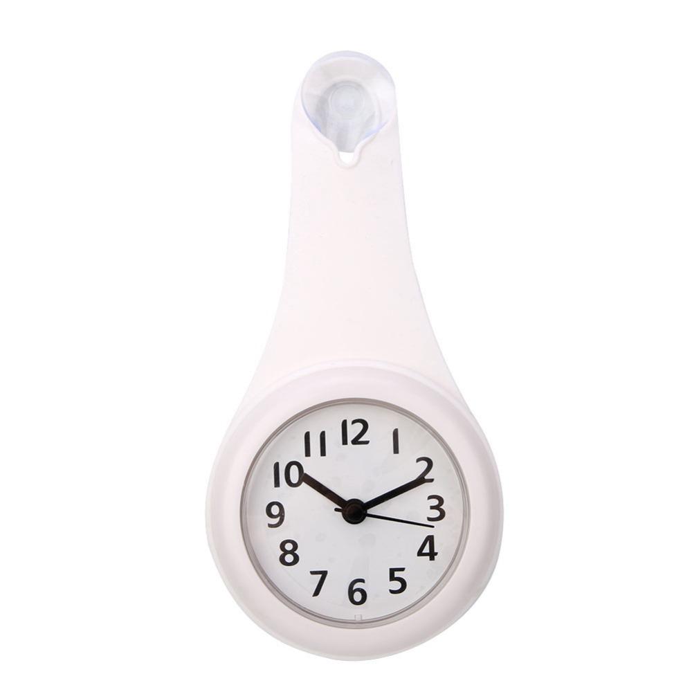 Plastic Hanging Bathroom Clock White Pink Blue Anti-Fog Clock Shower Clock Bathroom Kitchen Shower