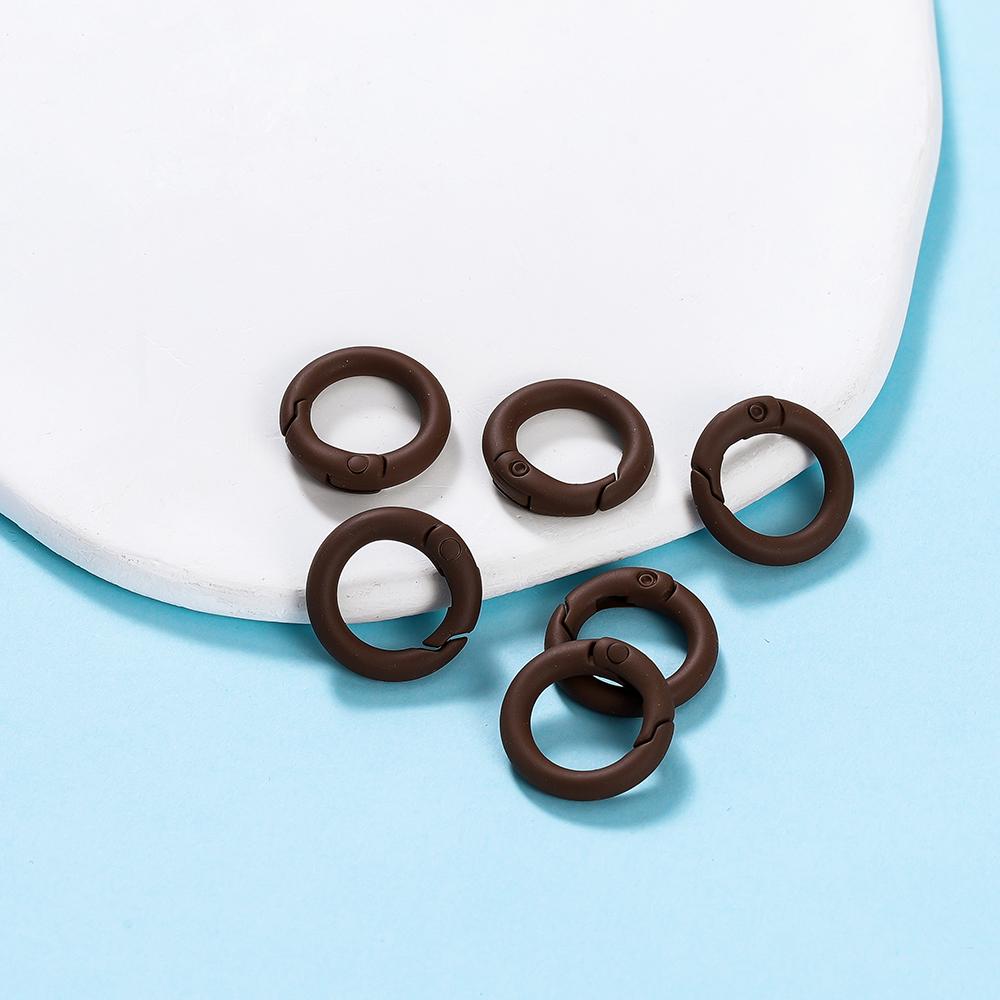 5Pcs/Lot Colorful Metal O Ring Spring Clasp Openable Round Carabiner Keychain Clips Hook Dog Chain DIY Jewelry Buckle Connector