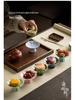 Chinese Style Ceramic Dessert Plate - Exquisite Small Tray for Mooncakes and Snacks, 2025 New Design