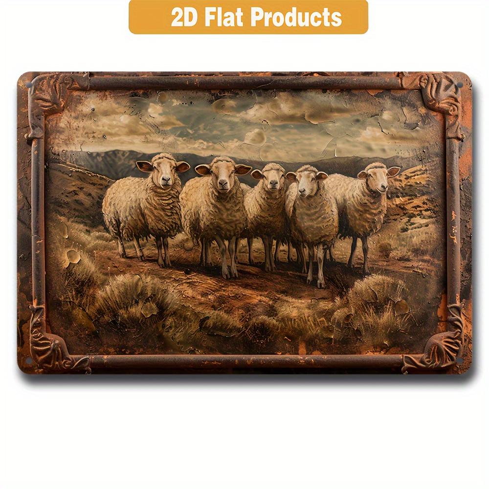 FJ Vintage Metal Tin Signs 2D Flat Printing  Posters  Room Wall Home Farmhouse Decor Room Decoration