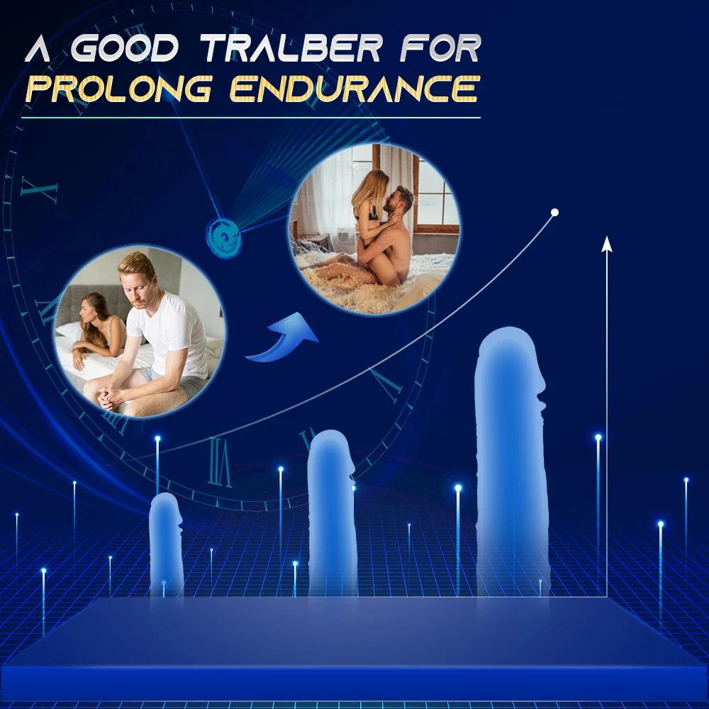 Male Sex Toys Penis Vibrator 10 Vibrations and 5 Vibrations  Tonguing Male Masturbator Penis Trainer Penis Ring Adult Toys