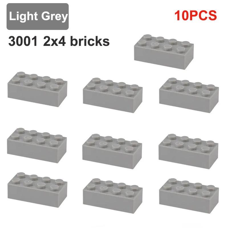10 KUSŮ 2x4 Tečky Malé Částice Kostky Hromadně Kreativní Stavba 3001 Složený DIY Hračka MOC Stavebnicové Příslušenství Dětský Dárek