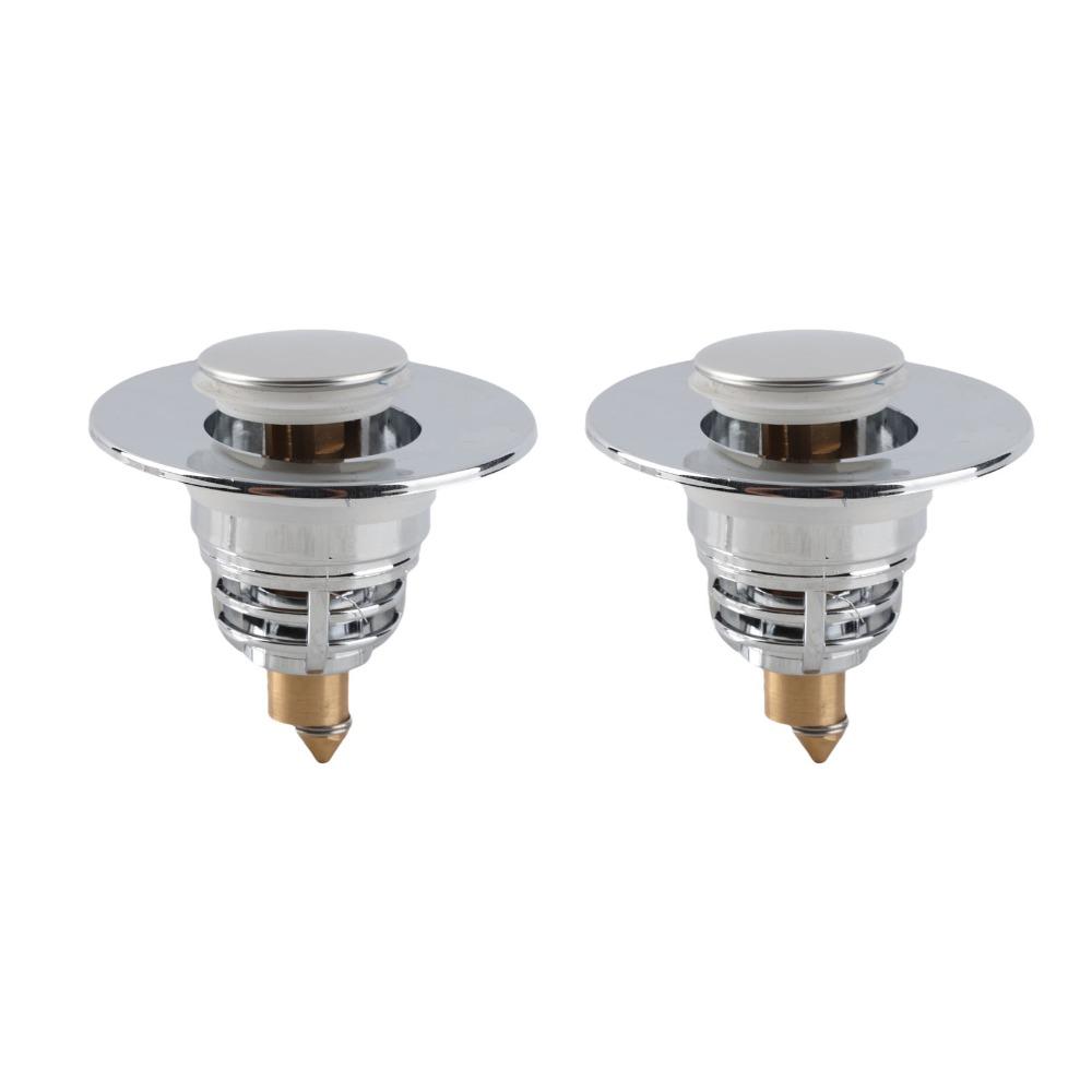 2 Pack Stainless Steel Sink Stopper Anti-Clog Drain Plug Easy Clean Basin Drain Strainer Washbasin
