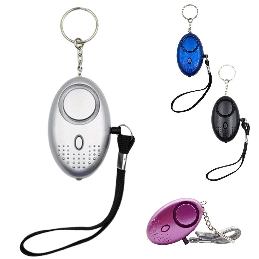 1PC 130DB Personal Security Alarm Emergency 130DB Security Alarm Keychain Personal Safety Devices With LED Light Buckle Key