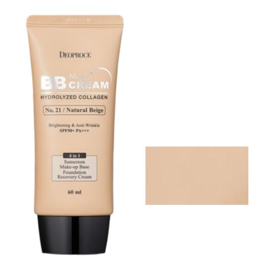 Deoproce Magic BB Cream SPF50+ PA+++ / PA++++ Hydrolyzed Collagen 60ml (Natural Beige / Light Beige / Sand Beige)