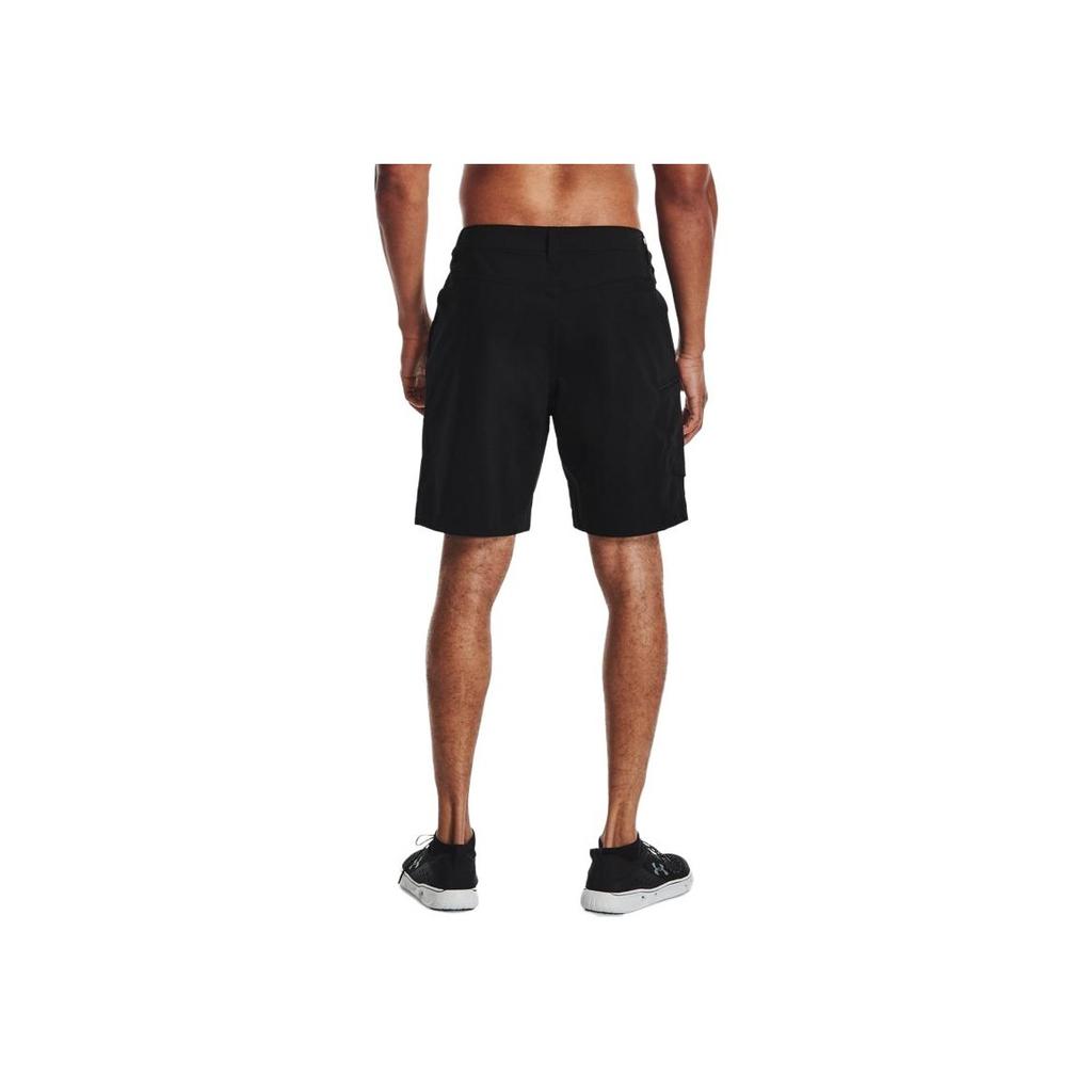 Under Armour Solid Color Large Pocket Sports Casual Breathable Shorts Men Bottoms Black 1361298-001