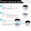 3 v 1 objektiv pro rybí telefon, generický fotoaparát pro chytré telefony, širokoúhlý objektiv s rybím okem a klip, makro fotoaparáty