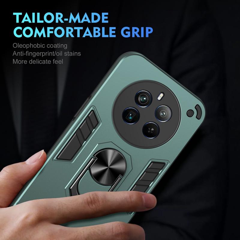 Armor Magnet Car Ring Case For OPPO Realme 11 Pro 12 Plus Realme 11X 12X 5G Realme11 Realme12 Pro Plus Back Cover