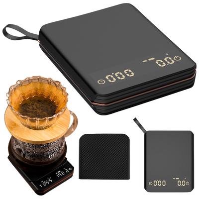 Mini-Kaffeewaage mit Timer, hochpräzise elektronische Waage für Espresso und Pour Over, praktisch und wiederaufladbar