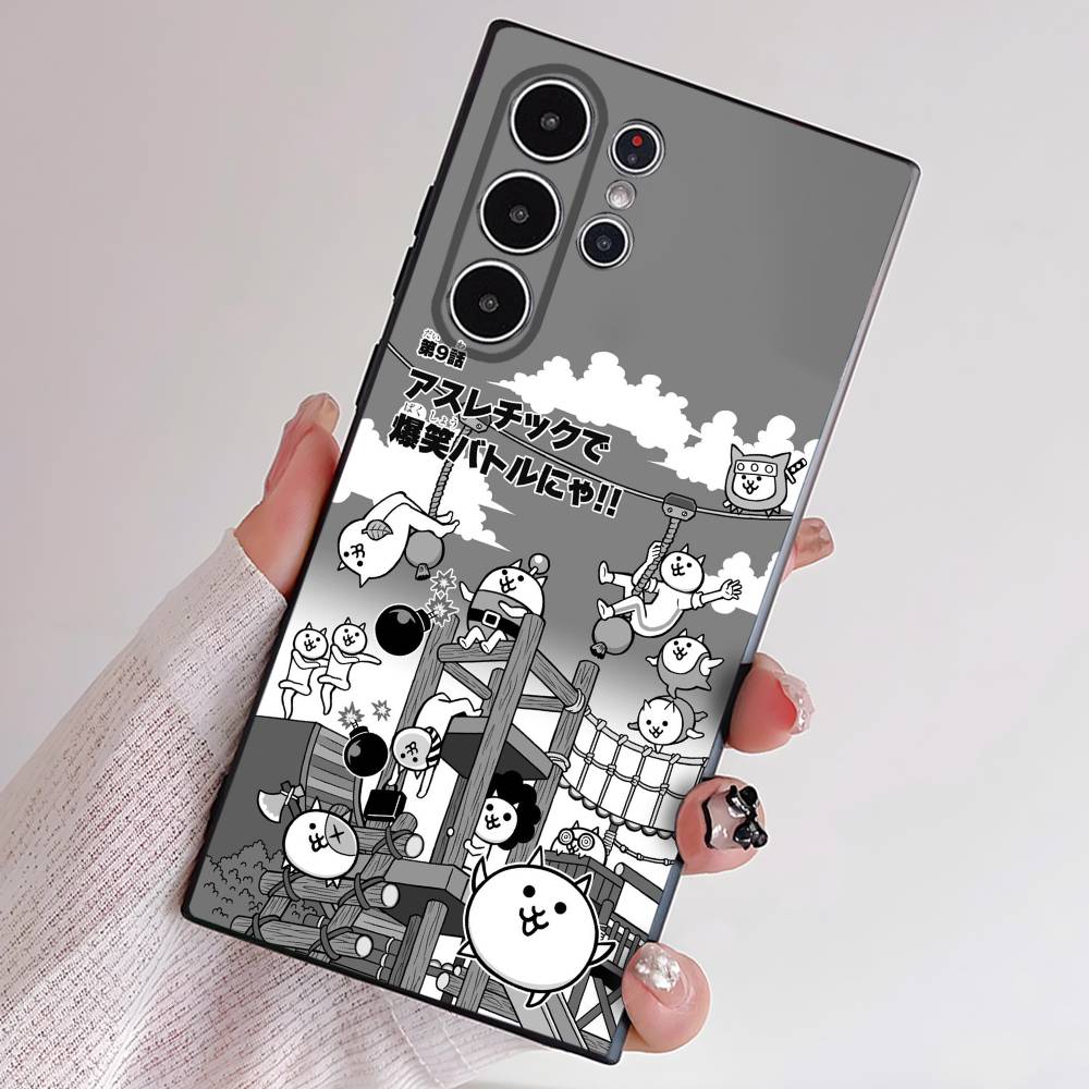 B-Battle Cats Anime Game Phone Case For Samsung S Series S21 S22 S23 S24 S25 FE Plus Ultra TPU Soft To Skin-friendly Case
