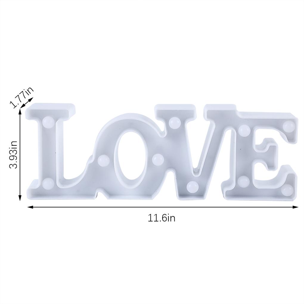 Night Light Letter Shape PVC Light Waterproof Decoration Hanging LED Lamp for Party Pub