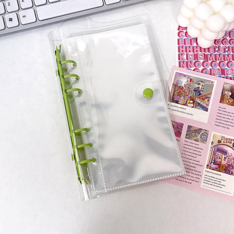 Korean Transparent Loose-Leaf Sticker & Photo Storage Album, A6, Multifunctional Journal for 3-Inch Photos