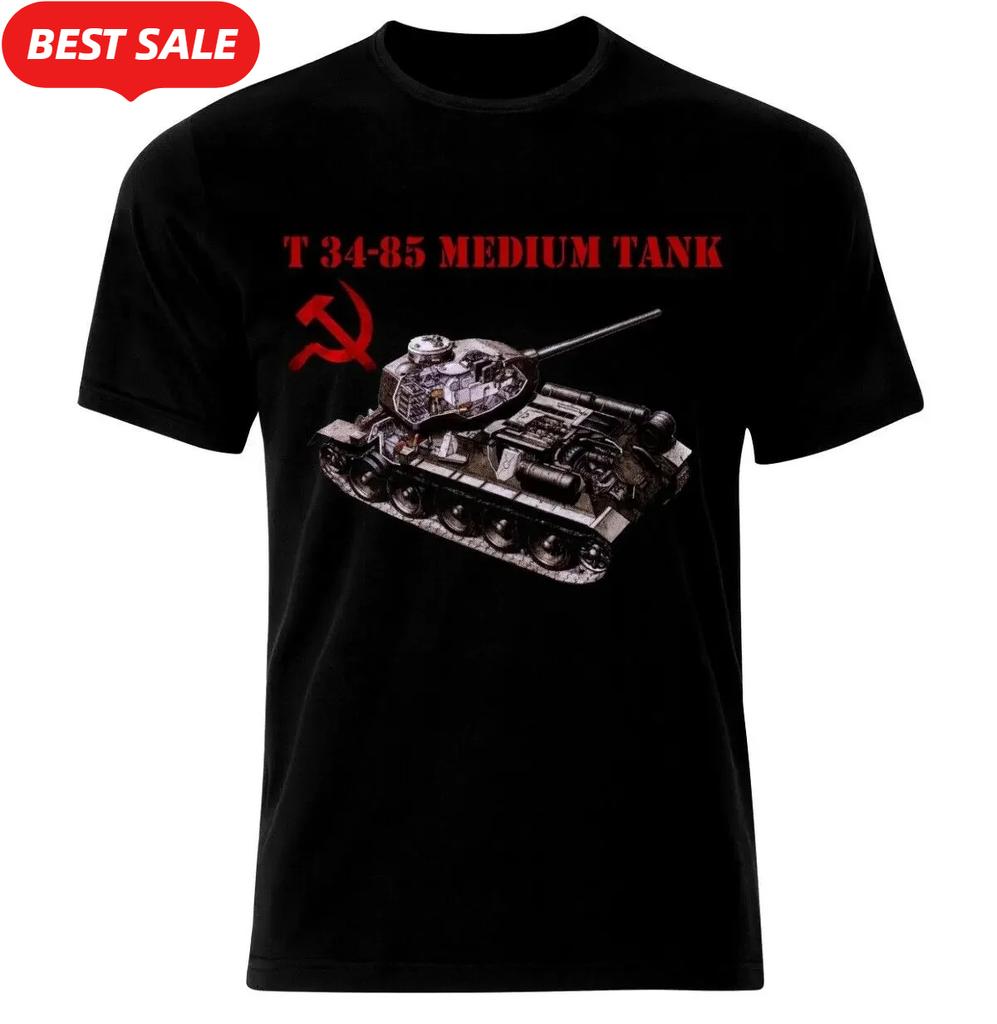 WWII Soviet Russian USSR T 3485 Tank TShirt 100 Cotton ONeck Summer Short Sleeve Casual Mens Tshirt Size S3XL