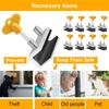 A84X-10 Sets Adjustable Sliding Window Locks With Keys - For Vertical & Horizontal Windows/Doors, Home Office Patio Bedroom