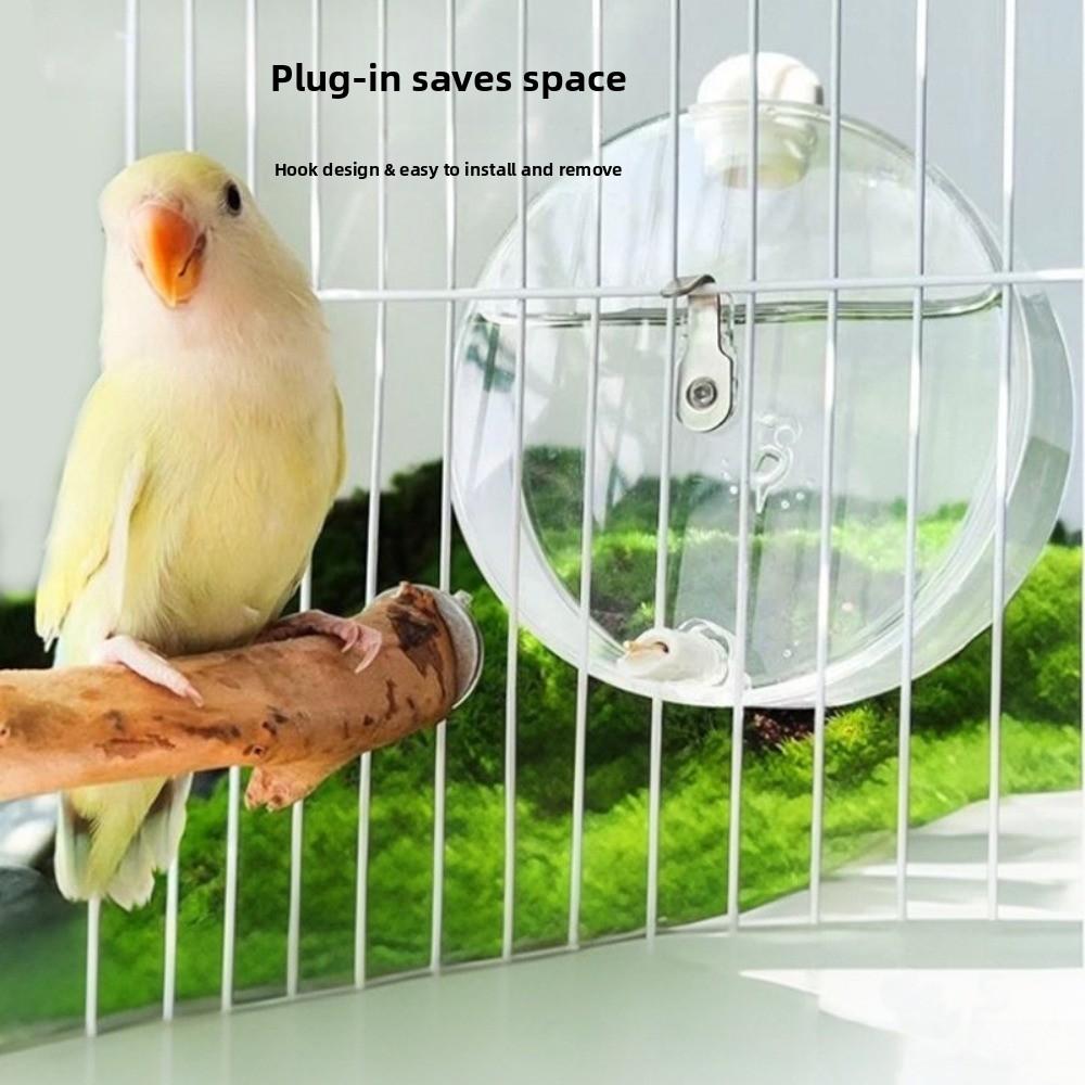 New 350ml Birds Water Feeder Transparent Large Capacity Parrot Waterer Hangable Leak-proof Small Pet Water Bottle for Bird Cage