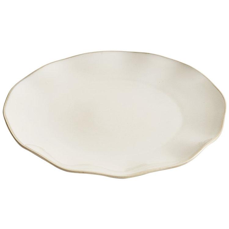 Ceramic Straw Hat Dish Dinner Plates Restaurant Hotel Unique Irregular White Diner Plates Porcelain Dish
