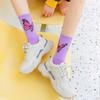 Ladies' Butterfly Printed Socks - Soft, Comfortable, and Trendy Candy Colors  Fashionable Street and Sports Socks, Suitable for All Seasons