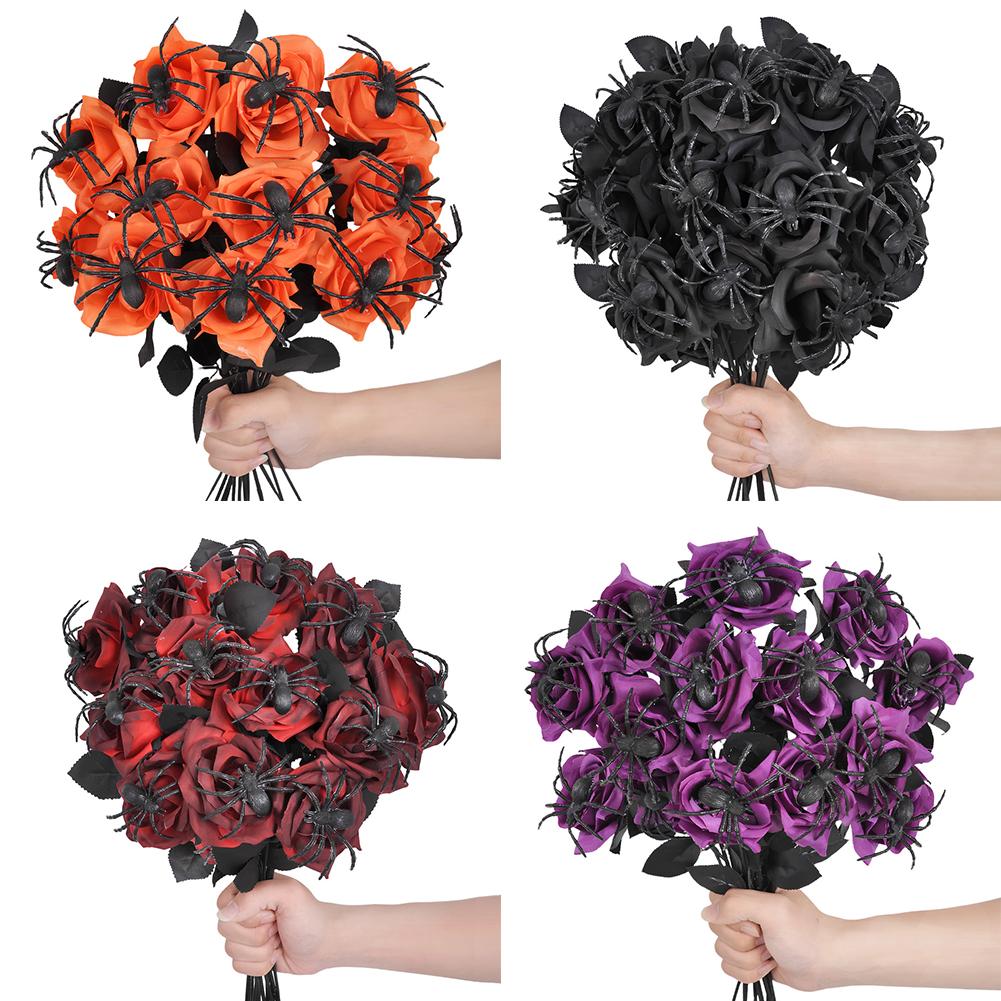 Falscher Strauß Halloween-Blumen Spinnenrosen Dekorative Note