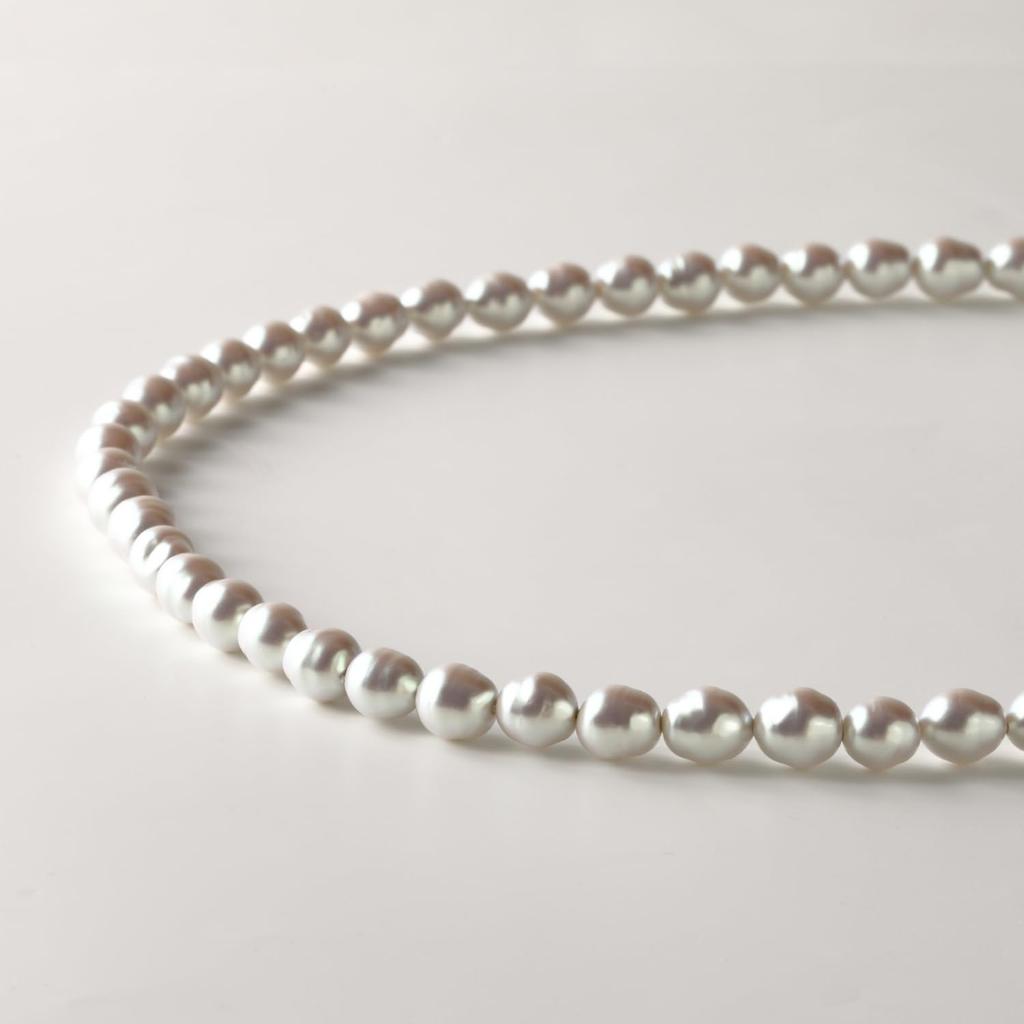 [MIONO] [Produced by Yumi Katsura] Yumi sienne Pearl Necklace Coco 70cm Formal Occasions Simple Popular White Made in Japan (Silver)