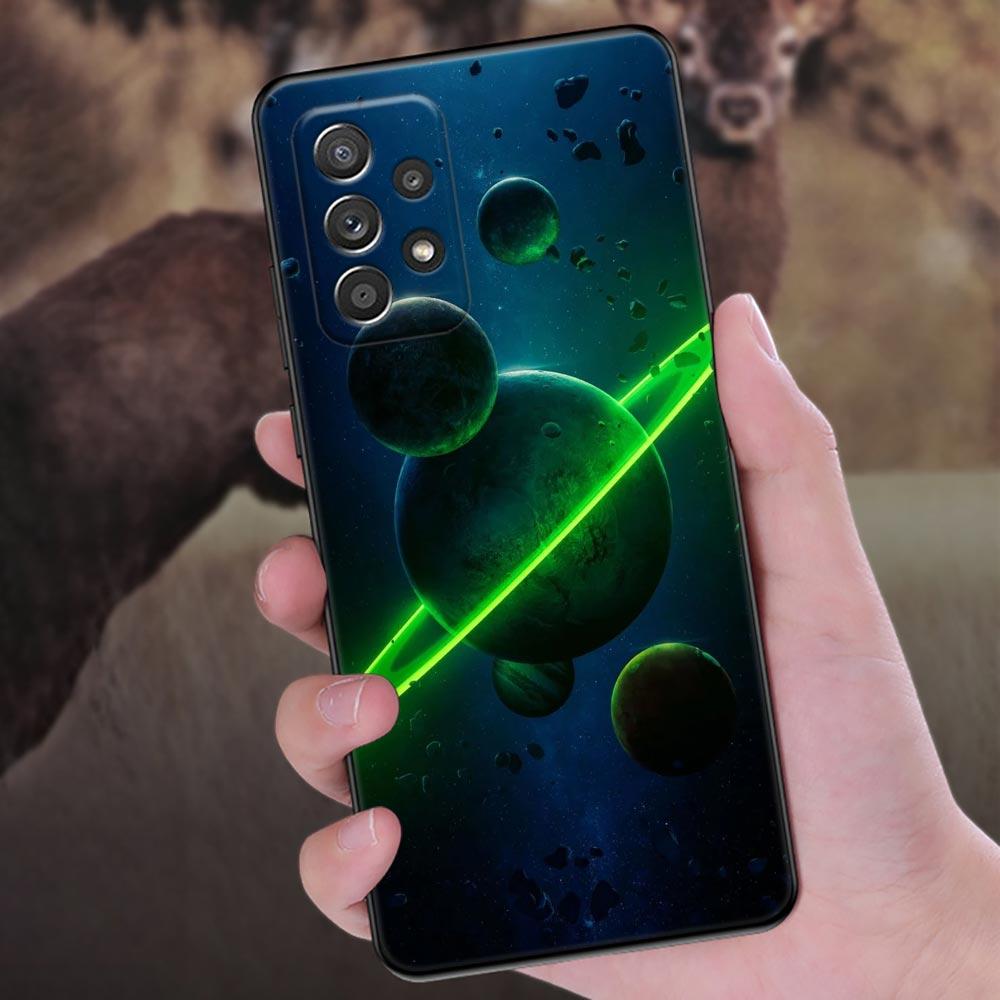Sky Space Moon Stars Universe Phone Case For Samsung Galaxy A57 A56 A37 A55 A36 5G A26 A54 A52 A35 A34 A25 A17 A16 A15 A07 Cover